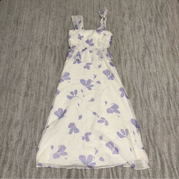 Union Made Dresses & Skirts - Vintage Union Made A Line Maxi Dress White Floral Boho Cottage Women’s Size M